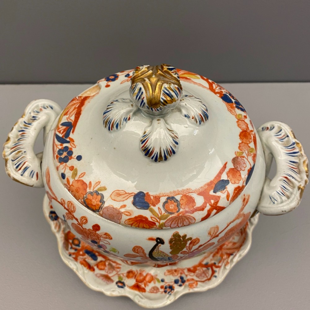 Masons Ironstone Dessert Service in Long-Tail Bird Pattern 1813-1820 View XVIII