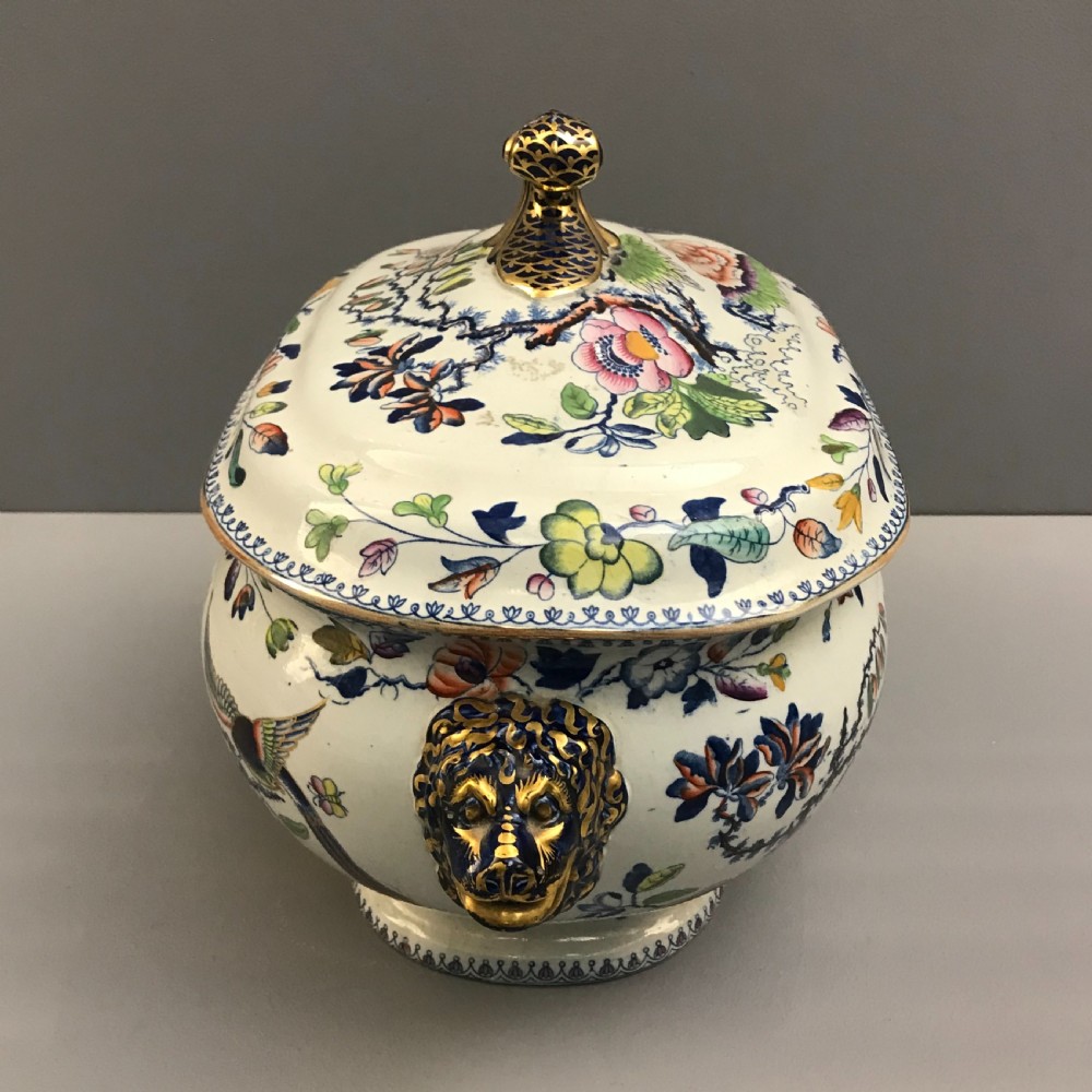 Hicks & Meigh Ironstone Soup Tureen in Flying Bird Pattern 1815-1820 View IV