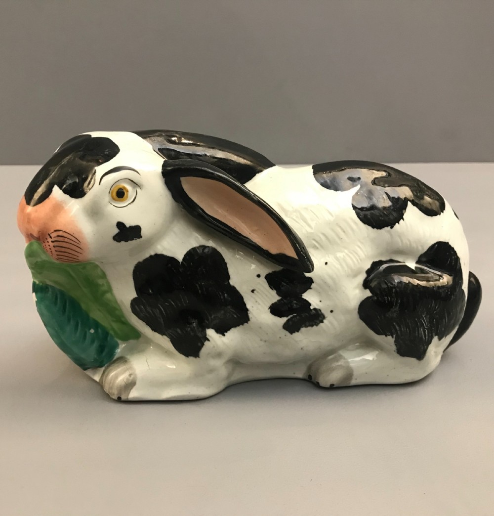 Rare Pair of Staffordshire Rabbits 1860-1870 View III