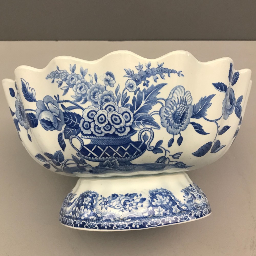 Spode Punch Bowl in Flower and Basket Pattern 1815-1820 View II