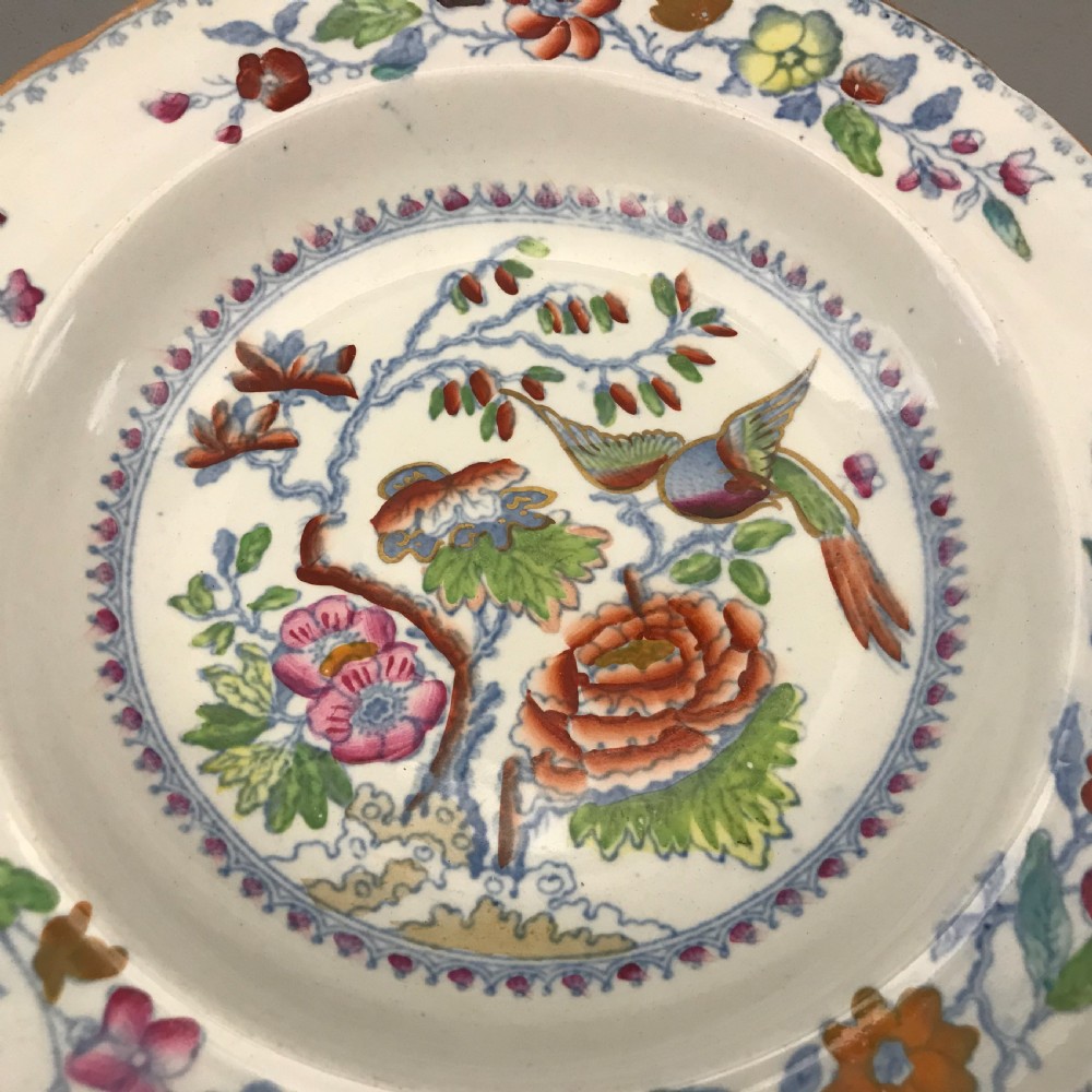 Masons Ironstone Bowls in Flying Bird Pattern 1870 (Set of 10) View V