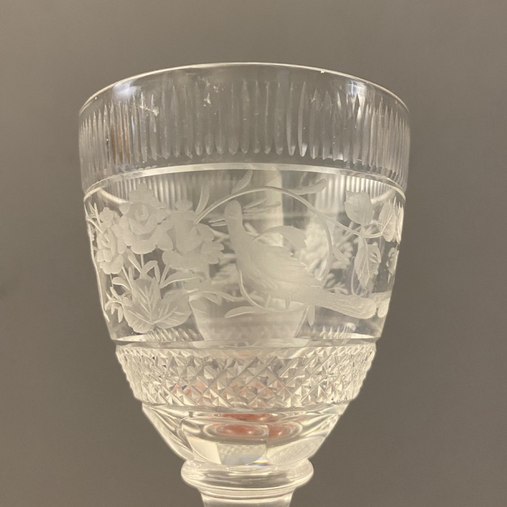 Victorian Engraved and Cut Sherry Glasses (Set of 10) 1880-1890 View VI