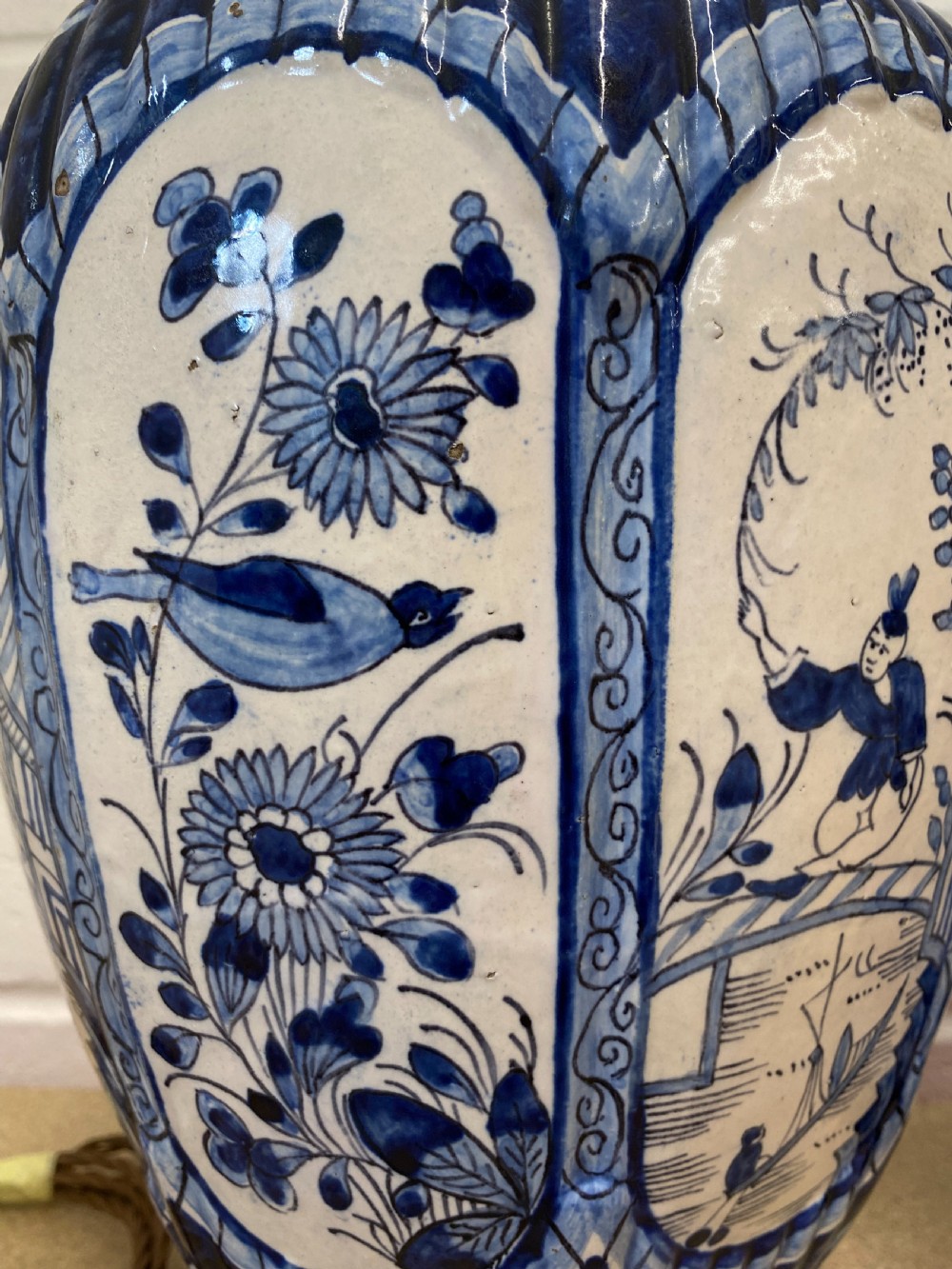 A Pair Of Delft Vases With Chinoiserie View III