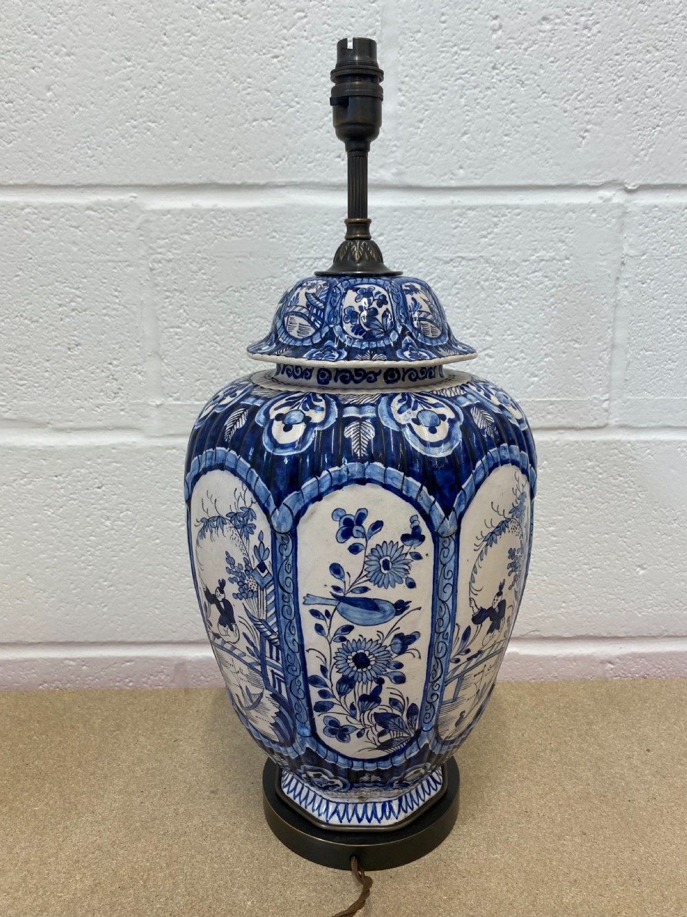 A Pair Of Delft Vases With Chinoiserie View V