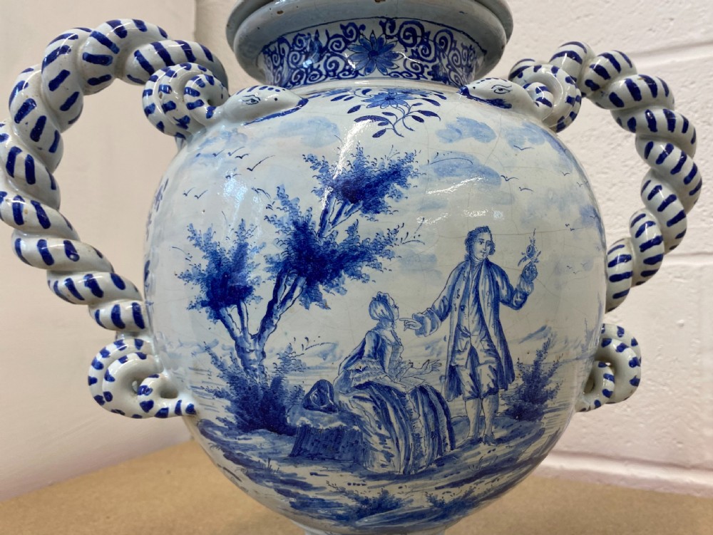Large Delft Vase With Twisted Handles (1850) View VI