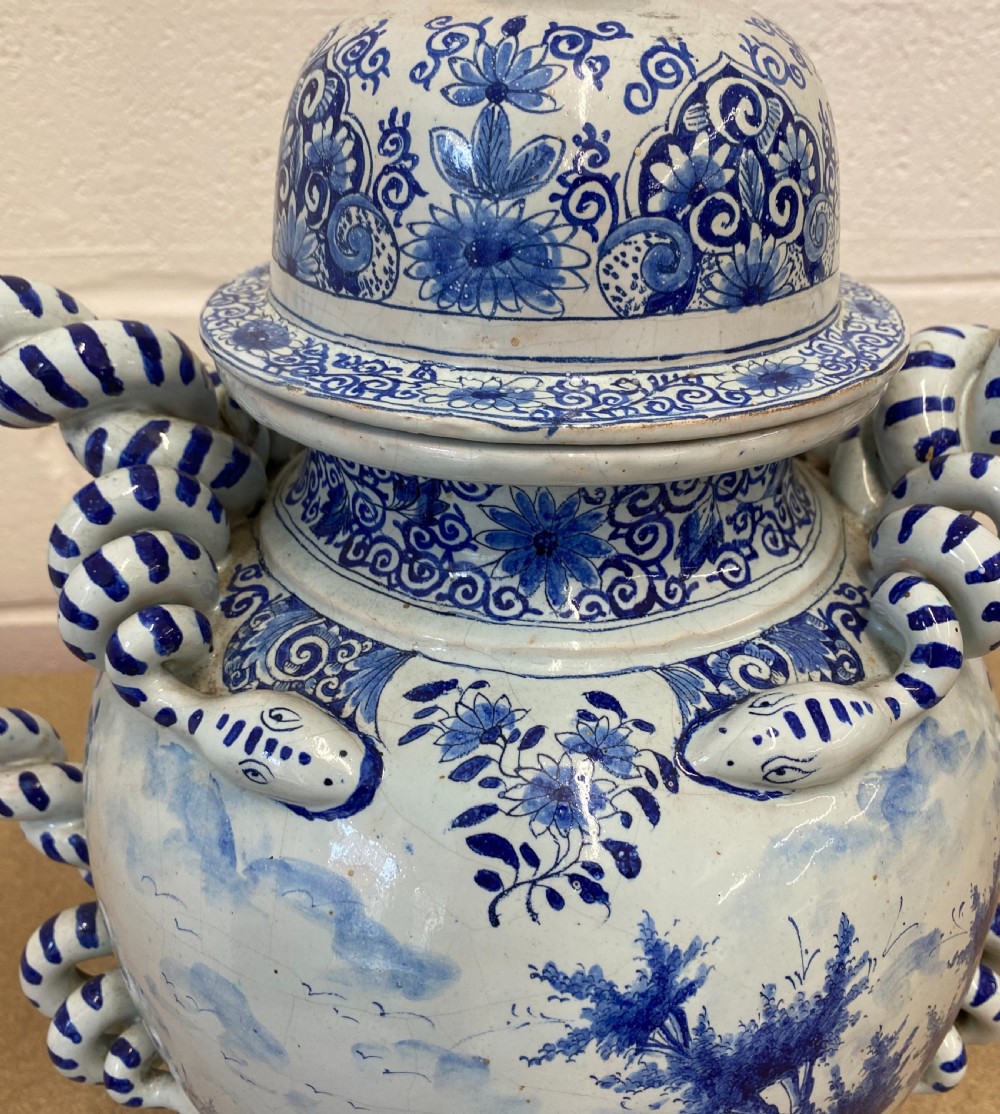 Large Delft Vase With Twisted Handles (1850) View VII