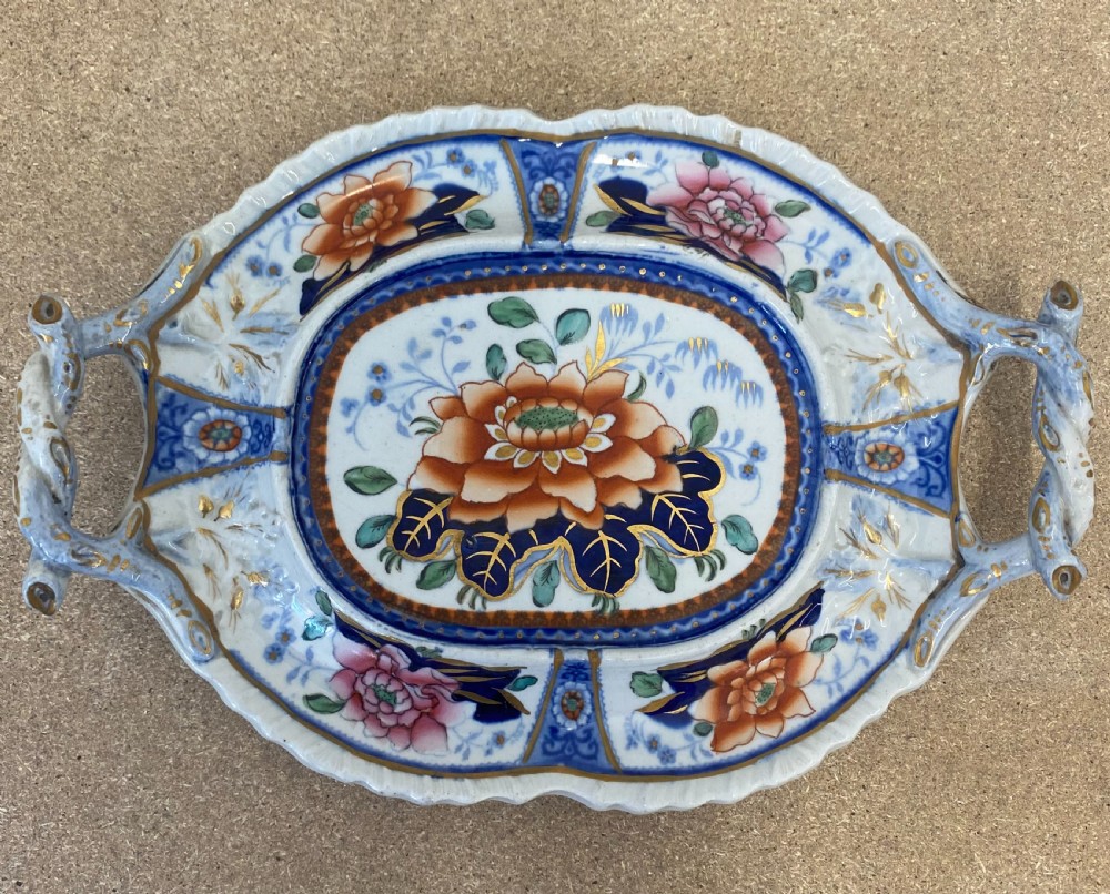 A Pair Of Hicks and Meigh Ironstone  sauce Tureens on stands 2nd pair View VI