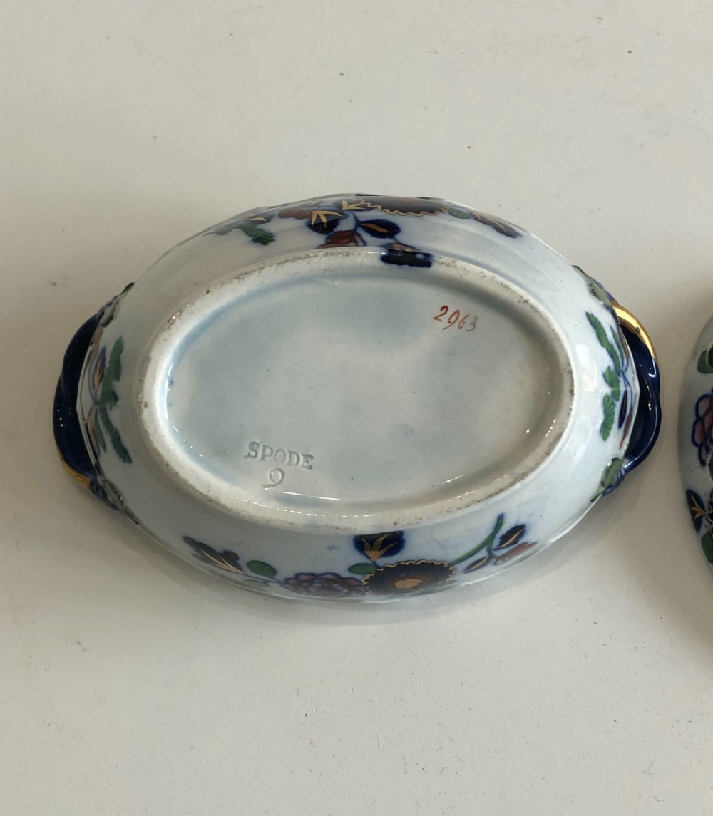 Early Spode Violet holder 1820 View II