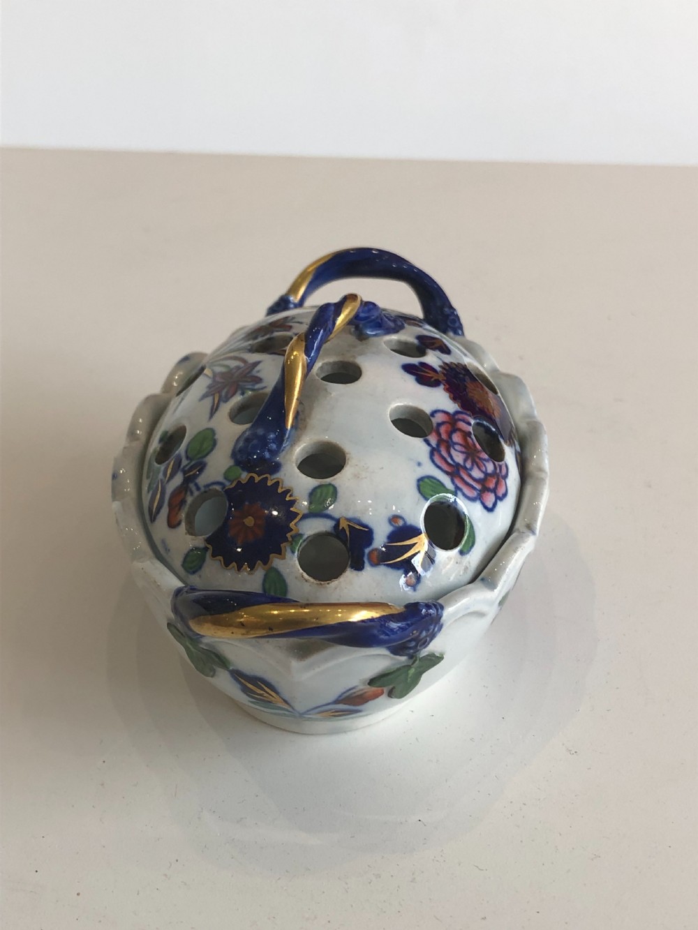 Early Spode Violet holder 1820 View VII