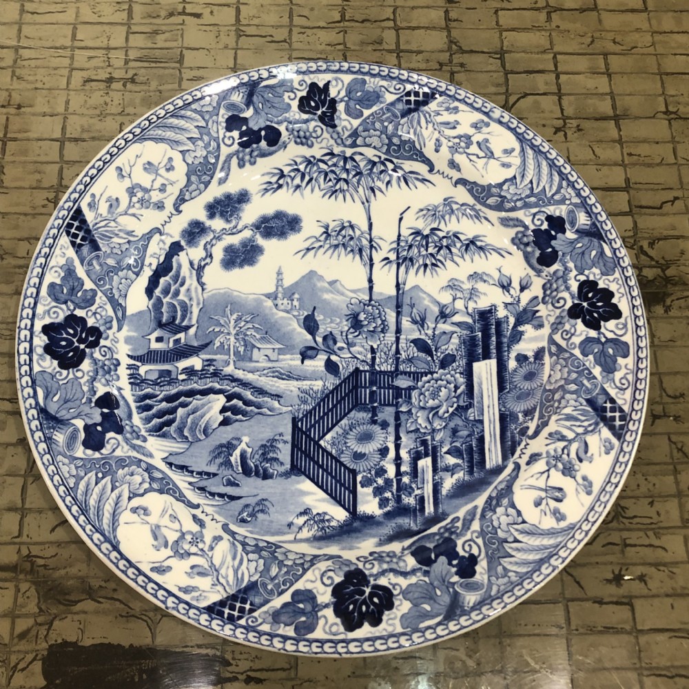12 Bamboo Pattern  Dinner Plates Wedgwood 1810-1815