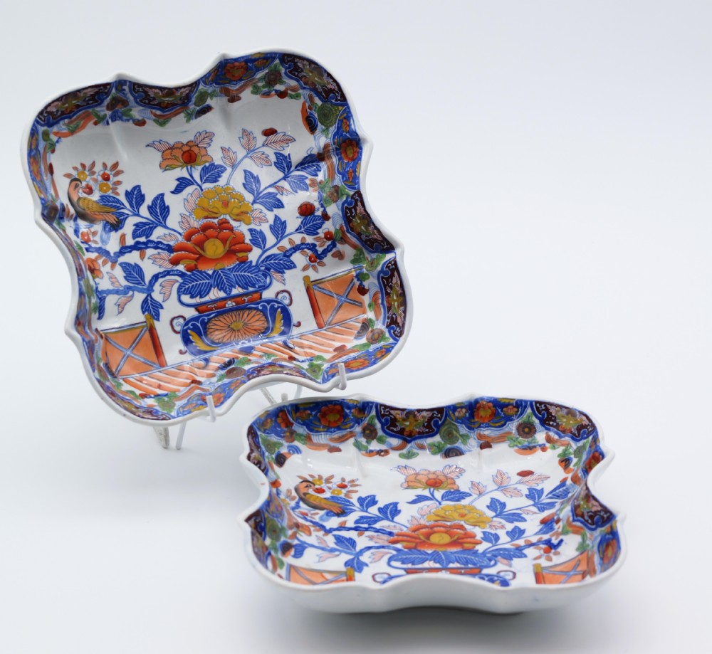 Pearlware Japan Patterned Dessert Service. Circa 1815-1820 View V