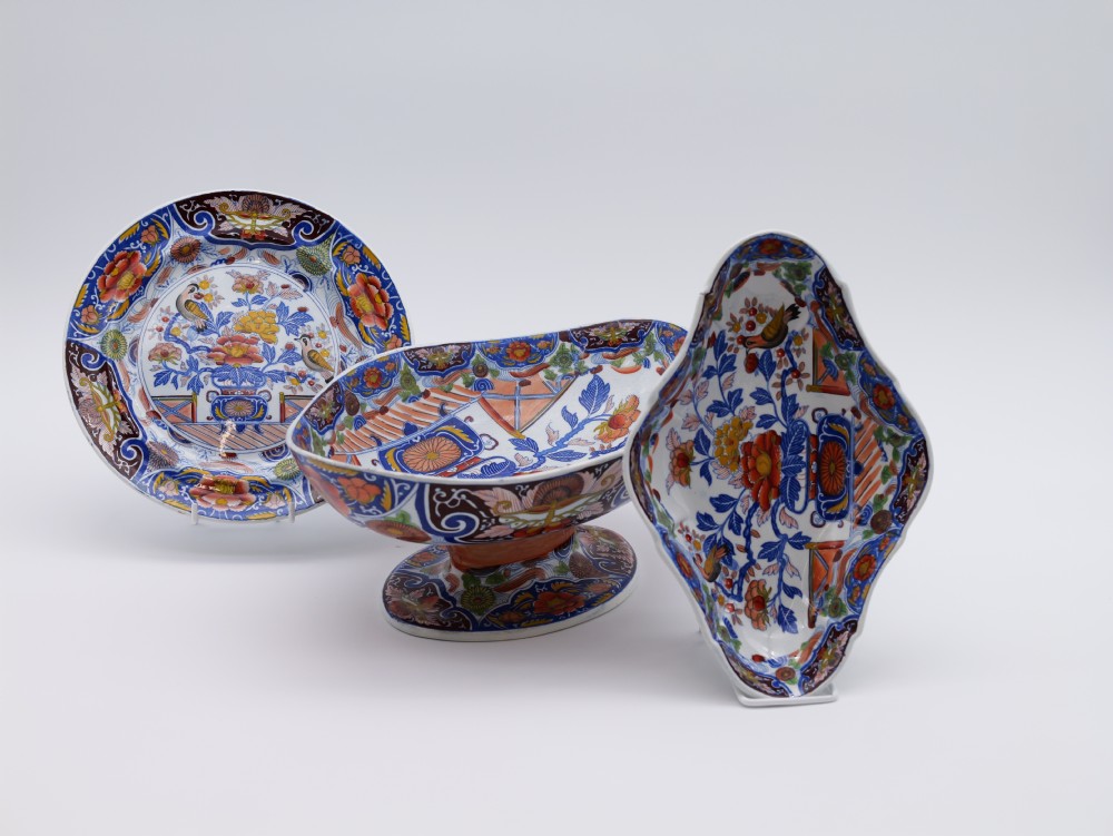 Pearlware Japan Patterned Dessert Service. Circa 1815-1820 View VII