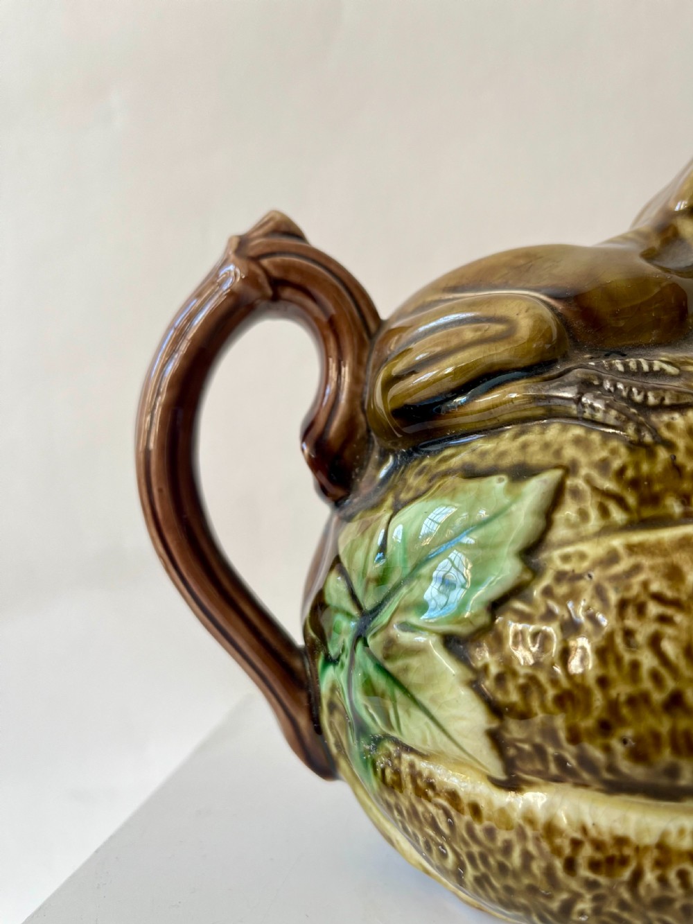 A Pr of majolica Frog Jugs 1860-80 View IV