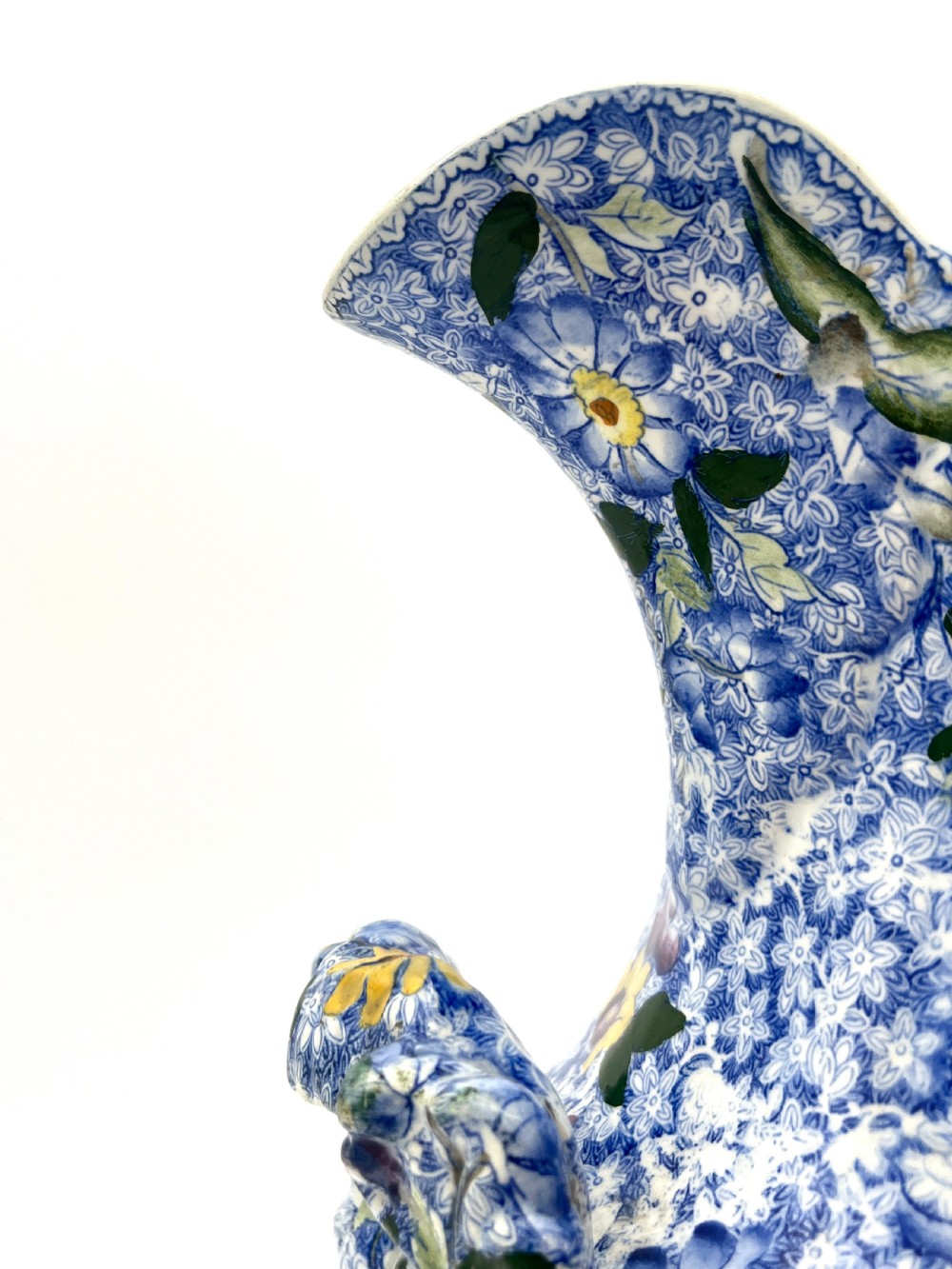 Hicks and Meigh Blue Chintz Footbath Jug 1845 View III
