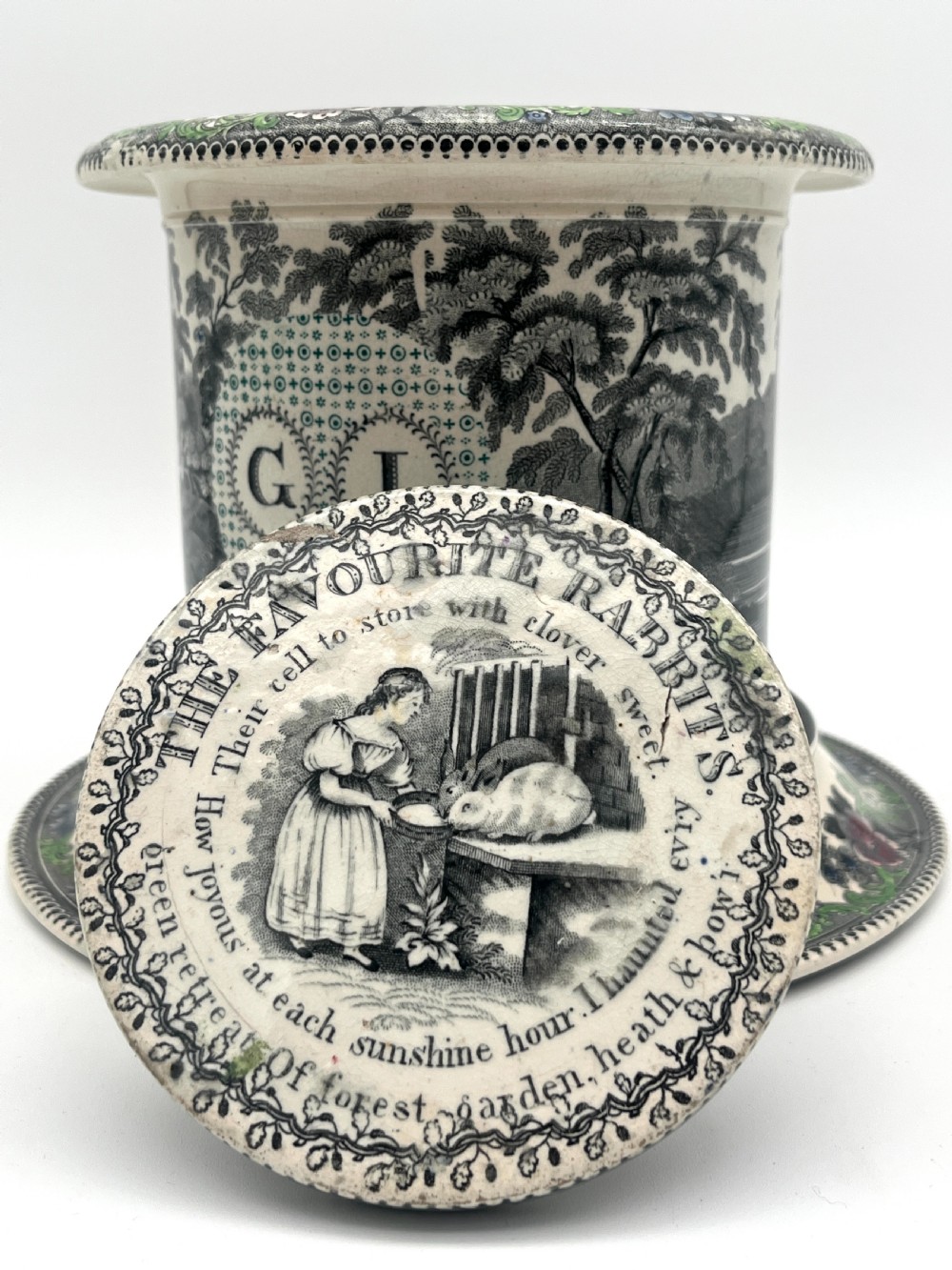 A richly decorated Bristol Pottery 1845-50 Tobacco Jar View IV