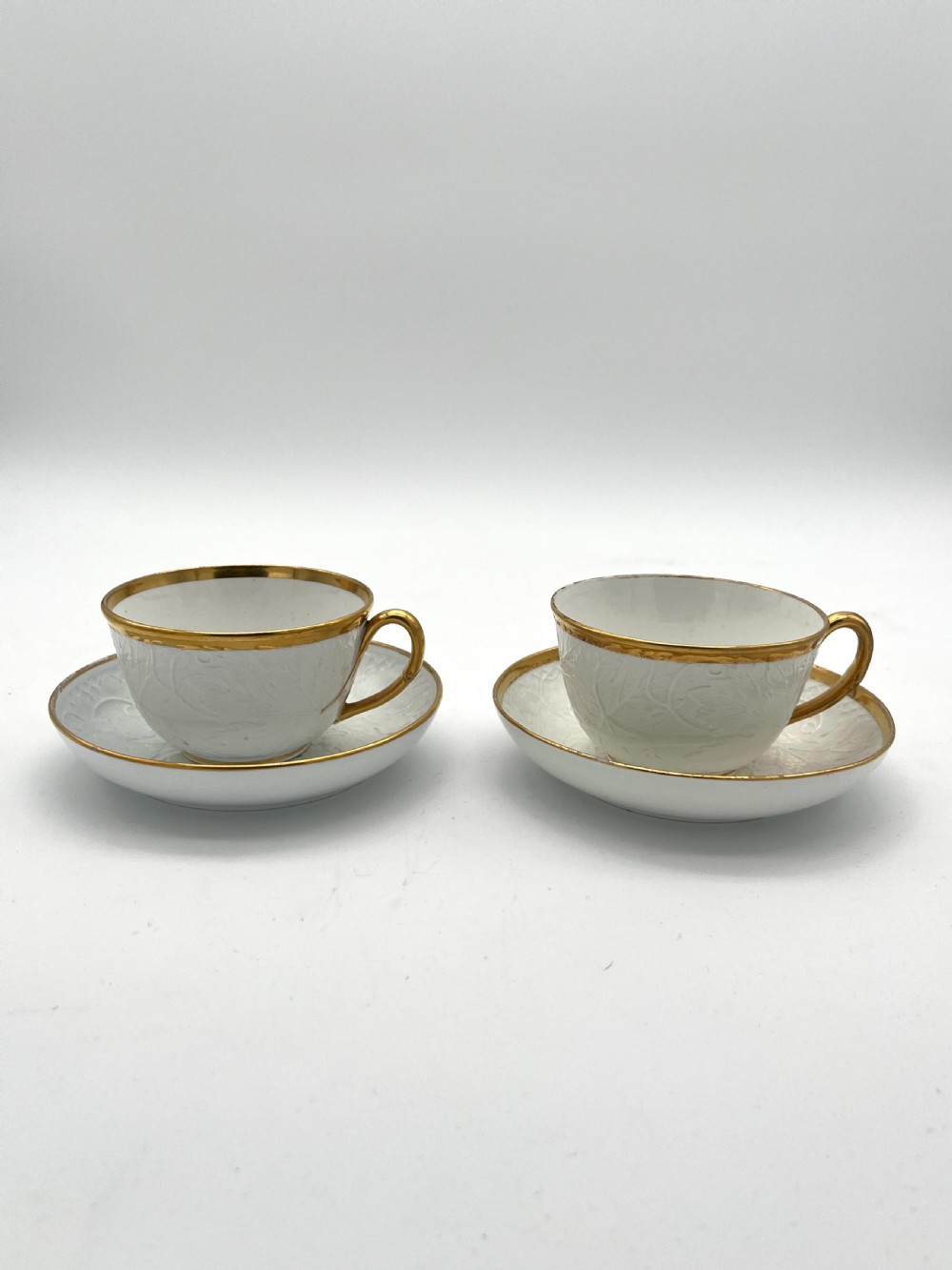 A rare Red Mark Wedgwood pr of Coffee Cup and saucer 1815-1820
