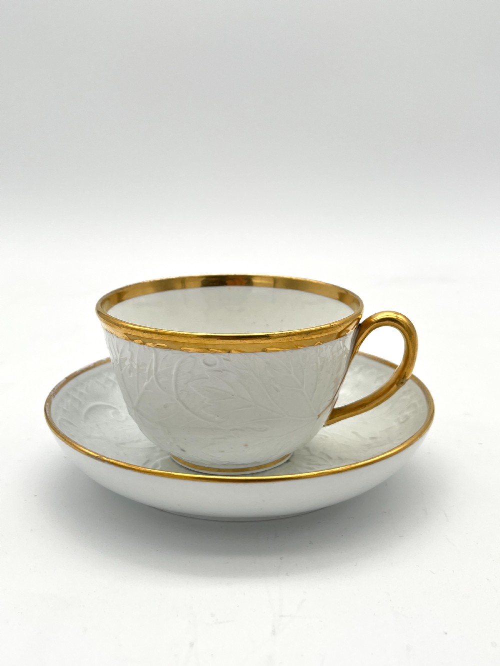 A rare Red Mark Wedgwood pr of Coffee Cup and saucer 1815-1820 View II
