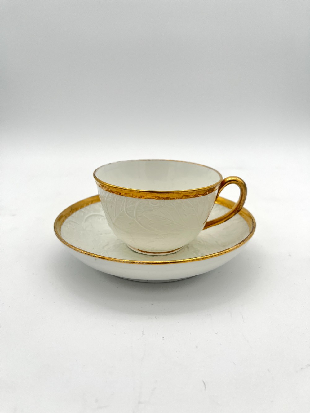 Rare Wedgwood Red Marked Porcelain Breakfast Cup with saucer 1815-1820