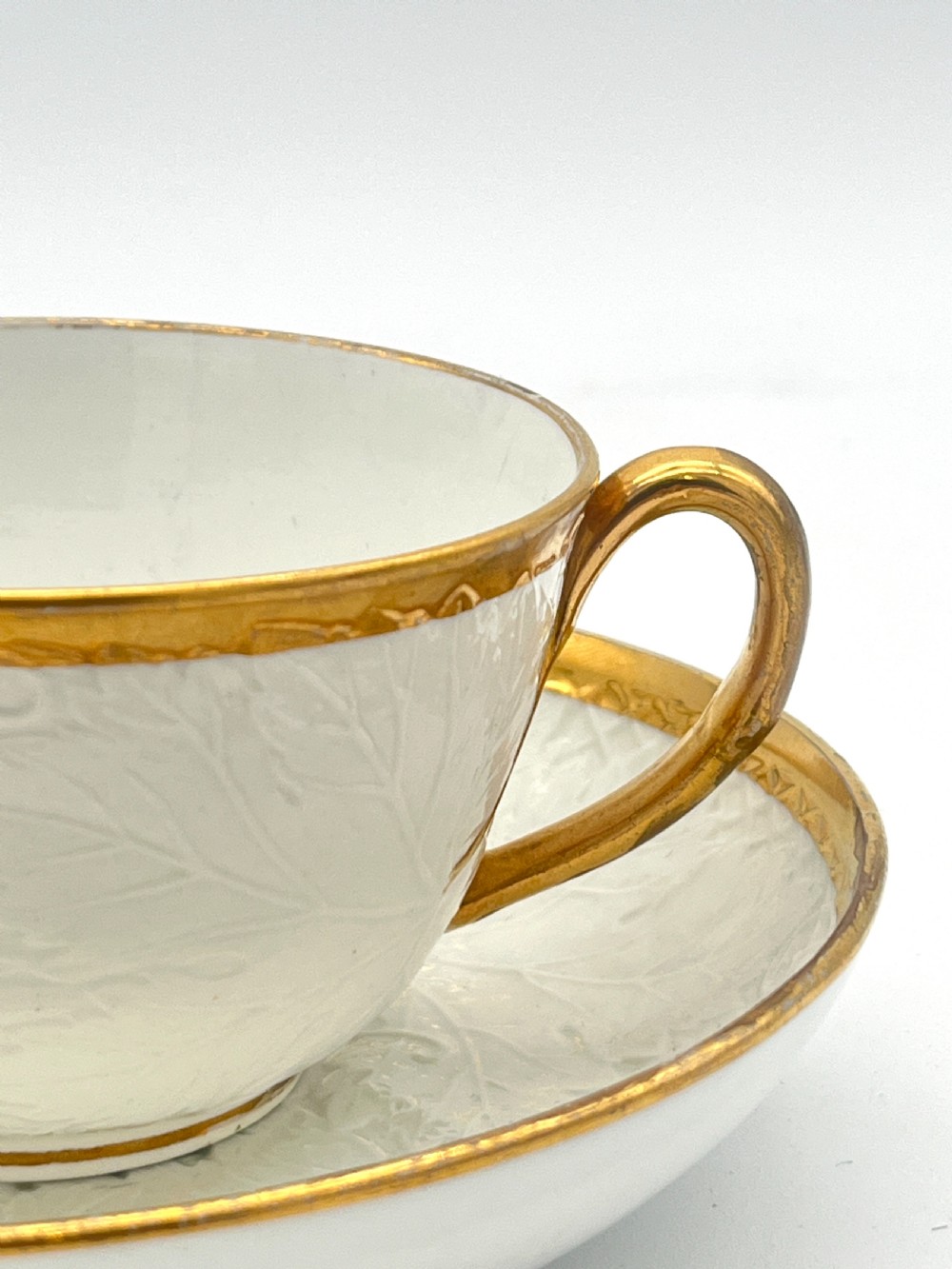Rare Wedgwood Red Marked Porcelain Breakfast Cup with saucer 1815-1820 View II