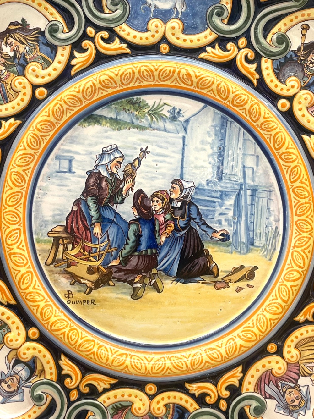 An early 20th Century Porquier Beau Quimper Exhibition Charger View II