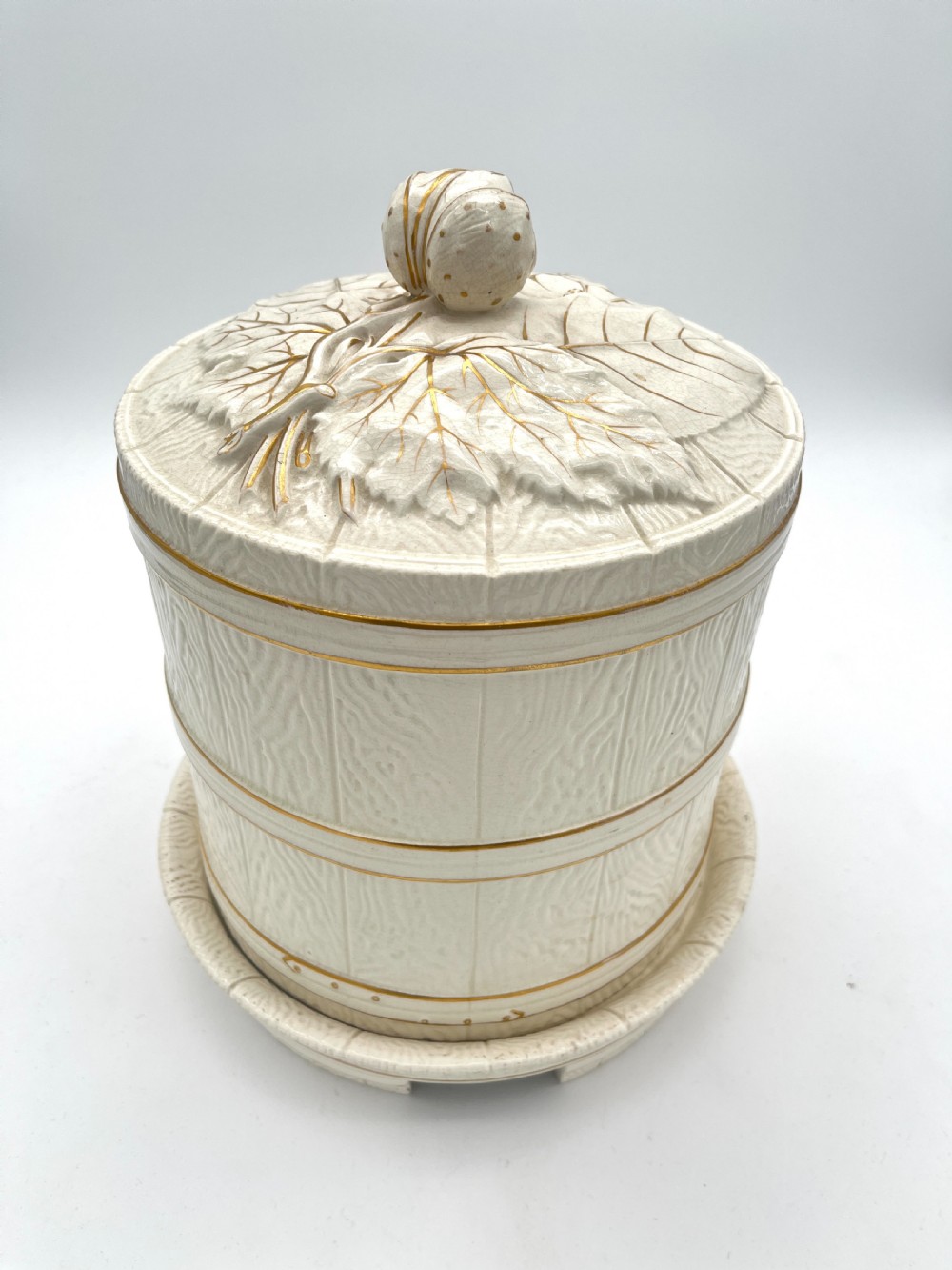 Creamware and Gold Stilton Cheese Dome 1835-1840