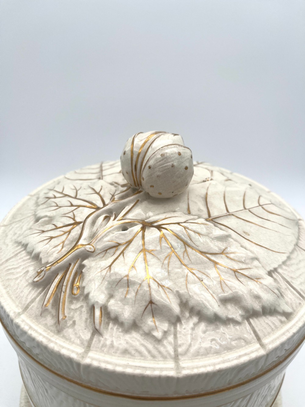 Creamware and Gold Stilton Cheese Dome 1835-1840 View III