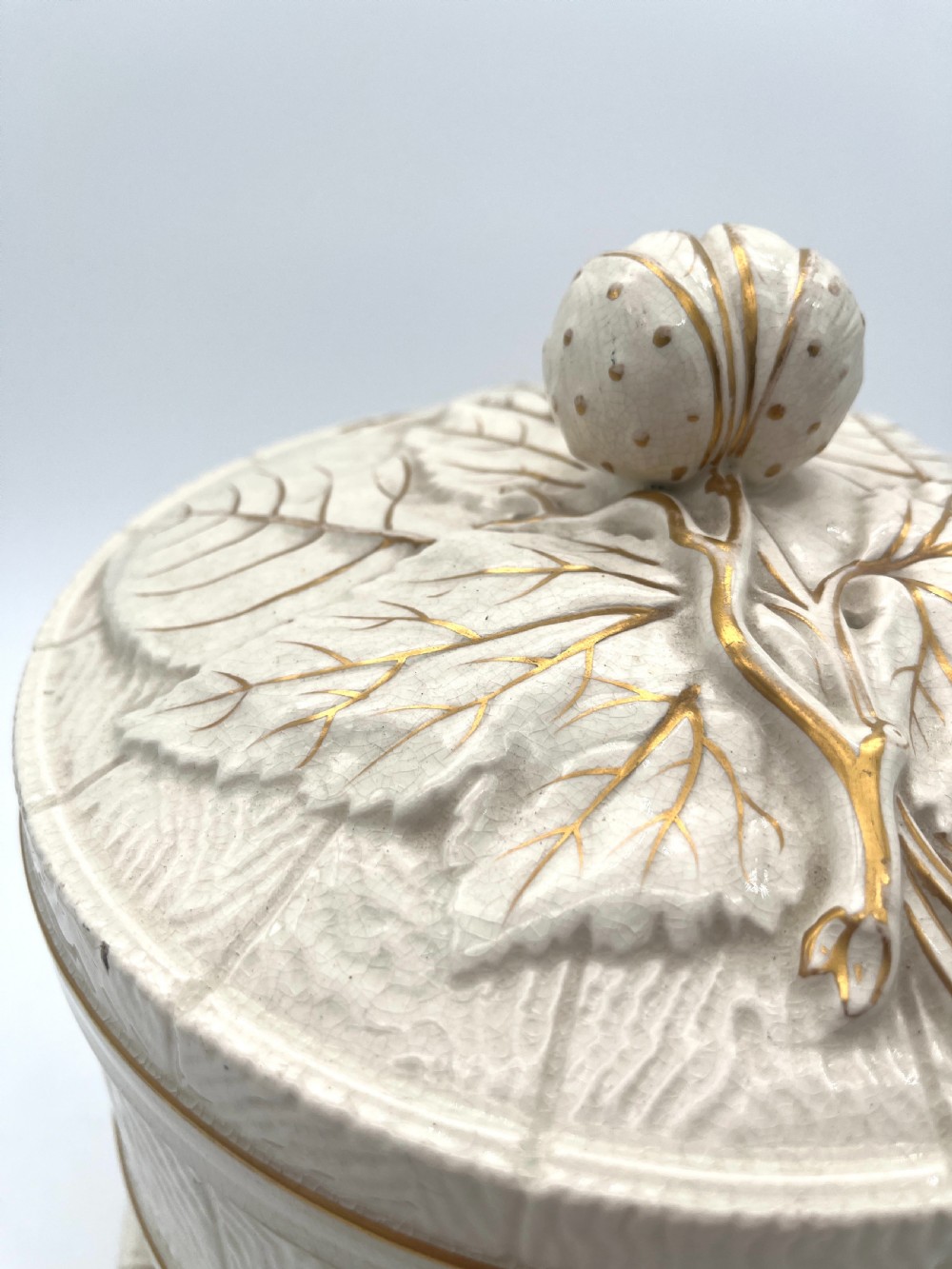 Creamware and Gold Stilton Cheese Dome 1835-1840 View IV