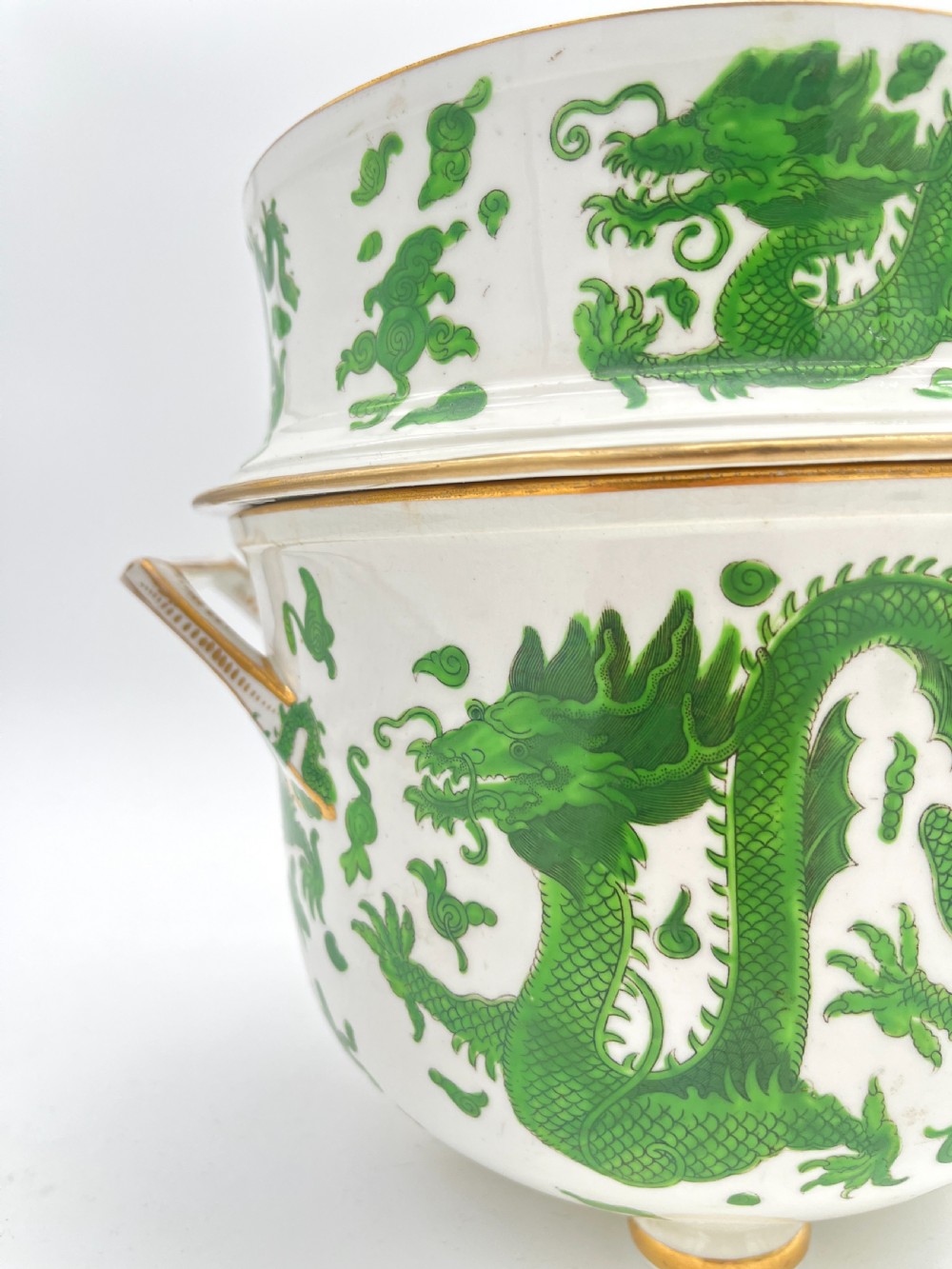 Pair of Rare Coalport Porcelain Ice Pails, circa 1805-1815 View III