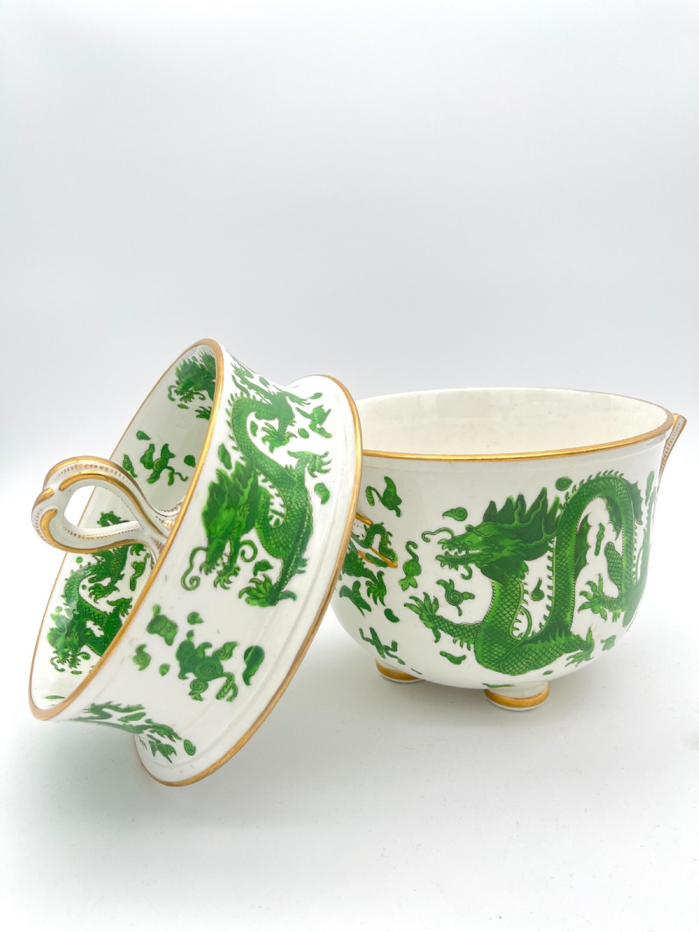 Pair of Rare Coalport Porcelain Ice Pails, circa 1805-1815 View VII