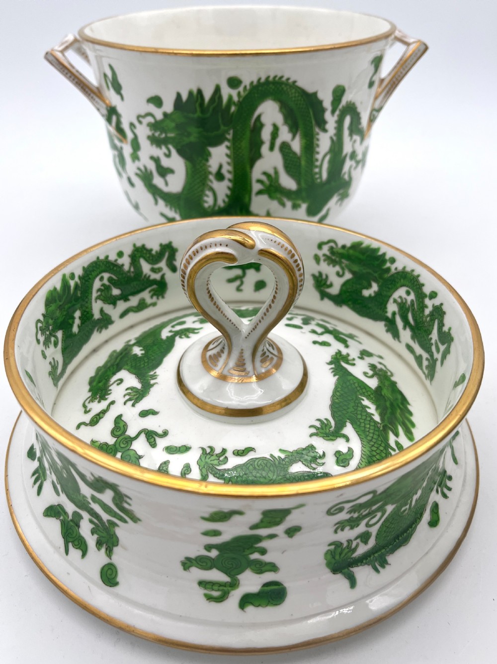 Pair of Rare Coalport Porcelain Ice Pails, circa 1805-1815 View VIII