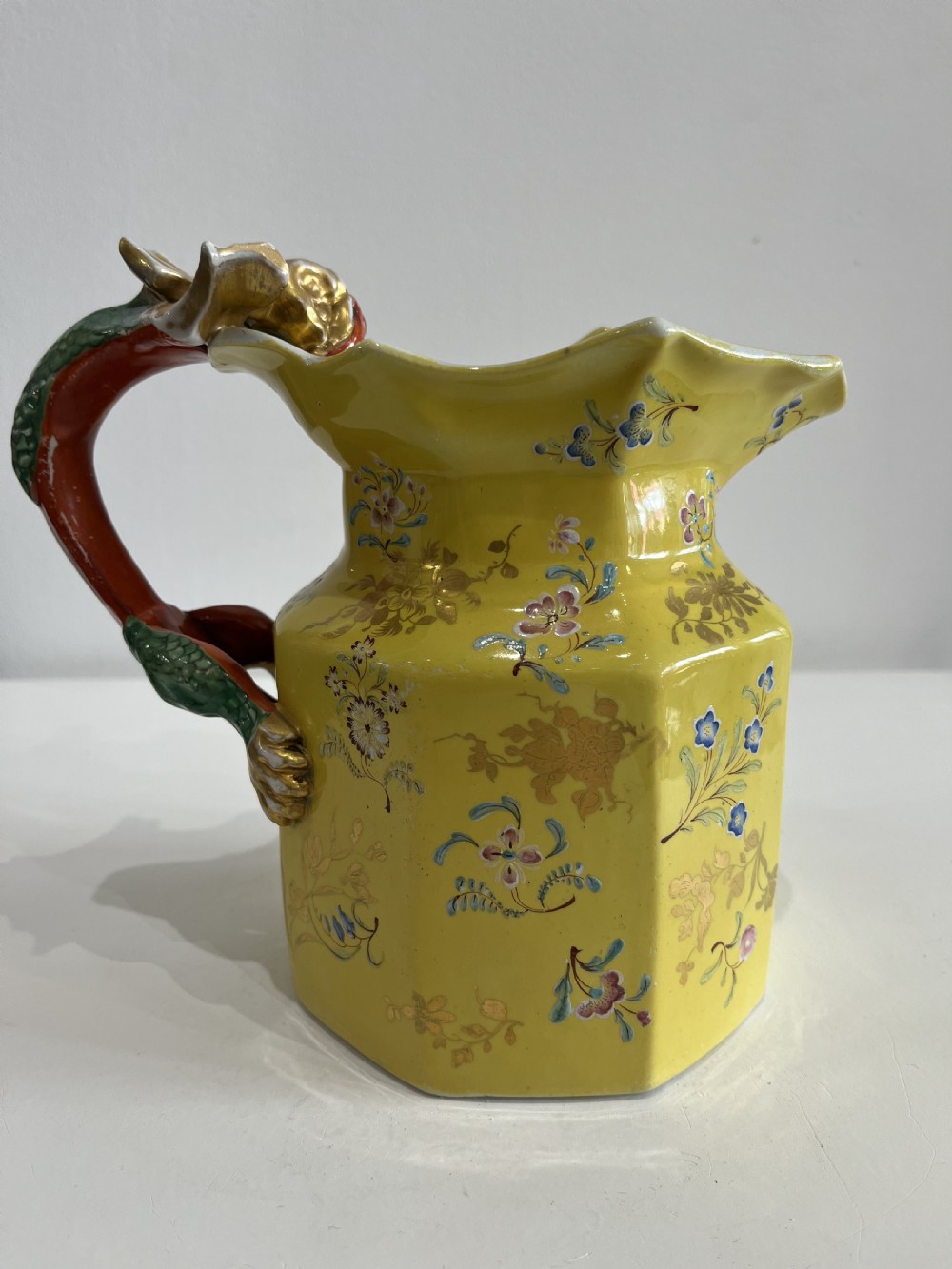 Mason's Ironstone Fenton Jug Shaped with Dragon Handle, 1813-1820 
