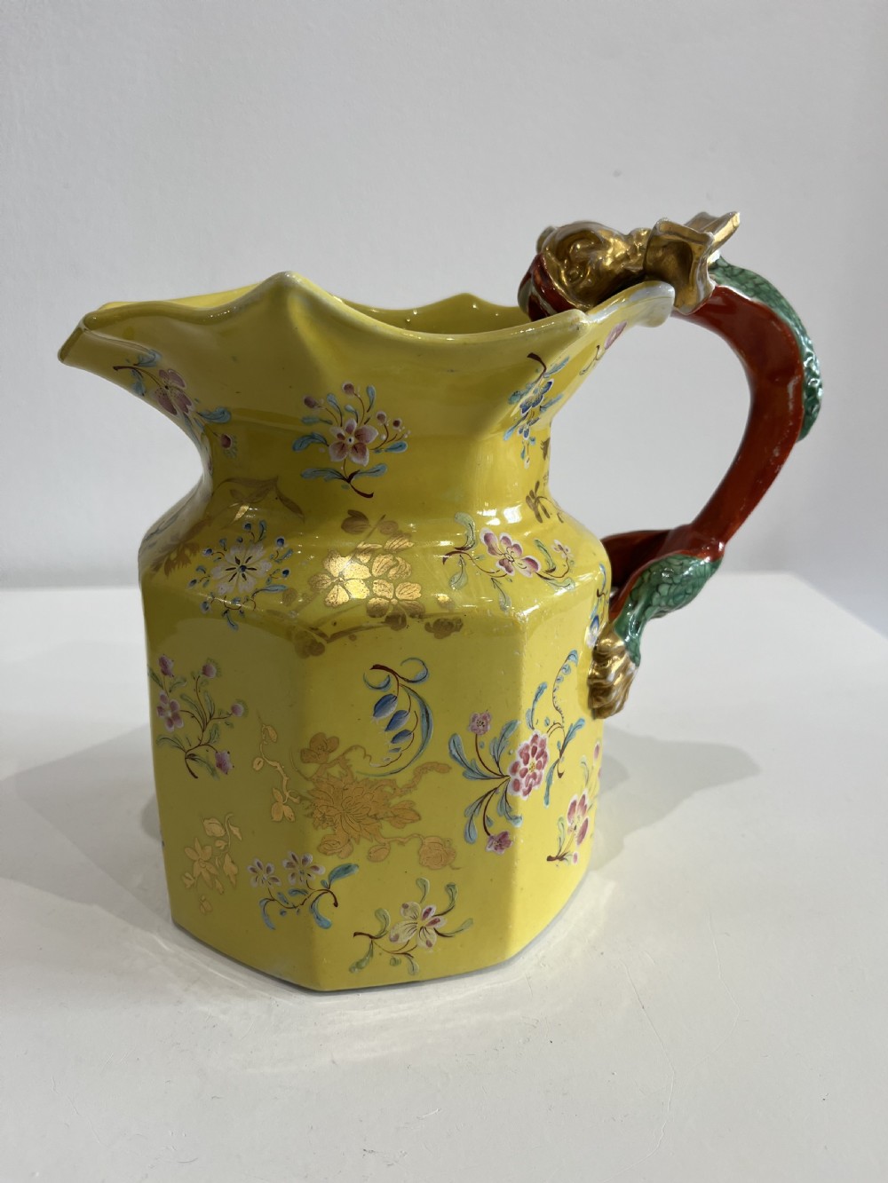 Mason's Ironstone Fenton Jug Shaped with Dragon Handle, 1813-1820  View III