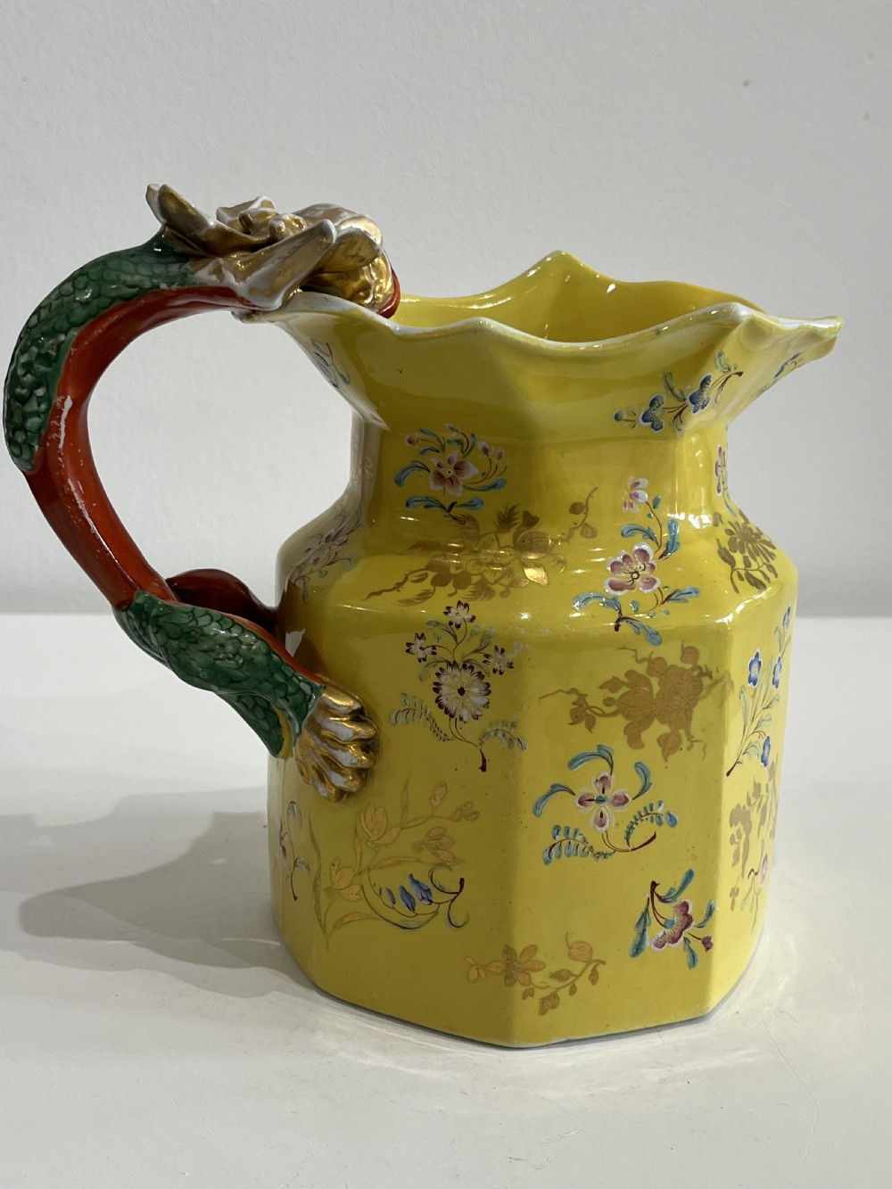 Mason's Ironstone Fenton Jug Shaped with Dragon Handle, 1813-1820  View VI