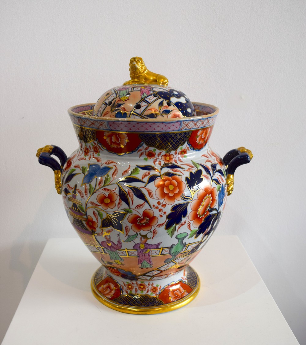 A Rare 1820's Hicks and Meigh Ironstone Potpourri View II
