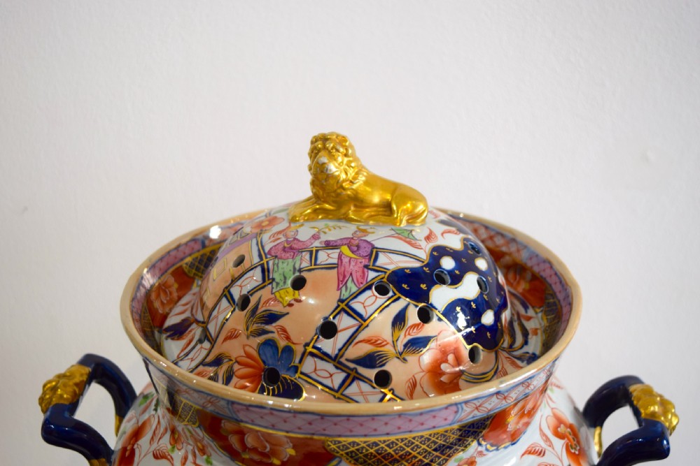 A Rare 1820's Hicks and Meigh Ironstone Potpourri View III
