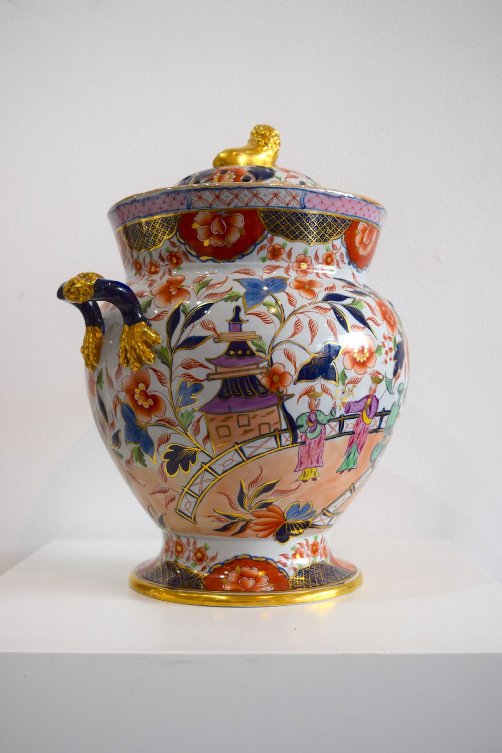 A Rare 1820's Hicks and Meigh Ironstone Potpourri View VIII