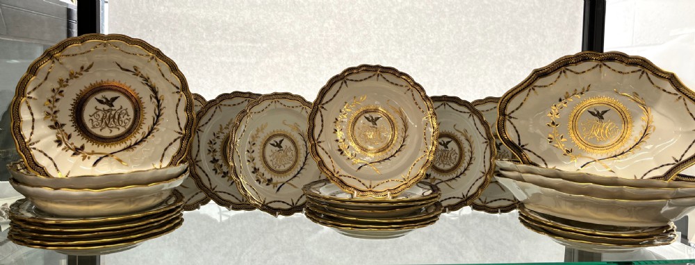 An exceptional Flight Worcester Armorial Dessert Service 1783-88