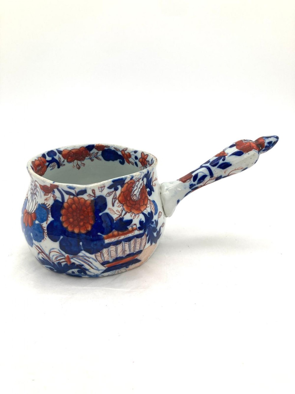 An Extremely Rare Masons Ironstone Japanese Fence Pattern brand saucepan, circa 1813-20