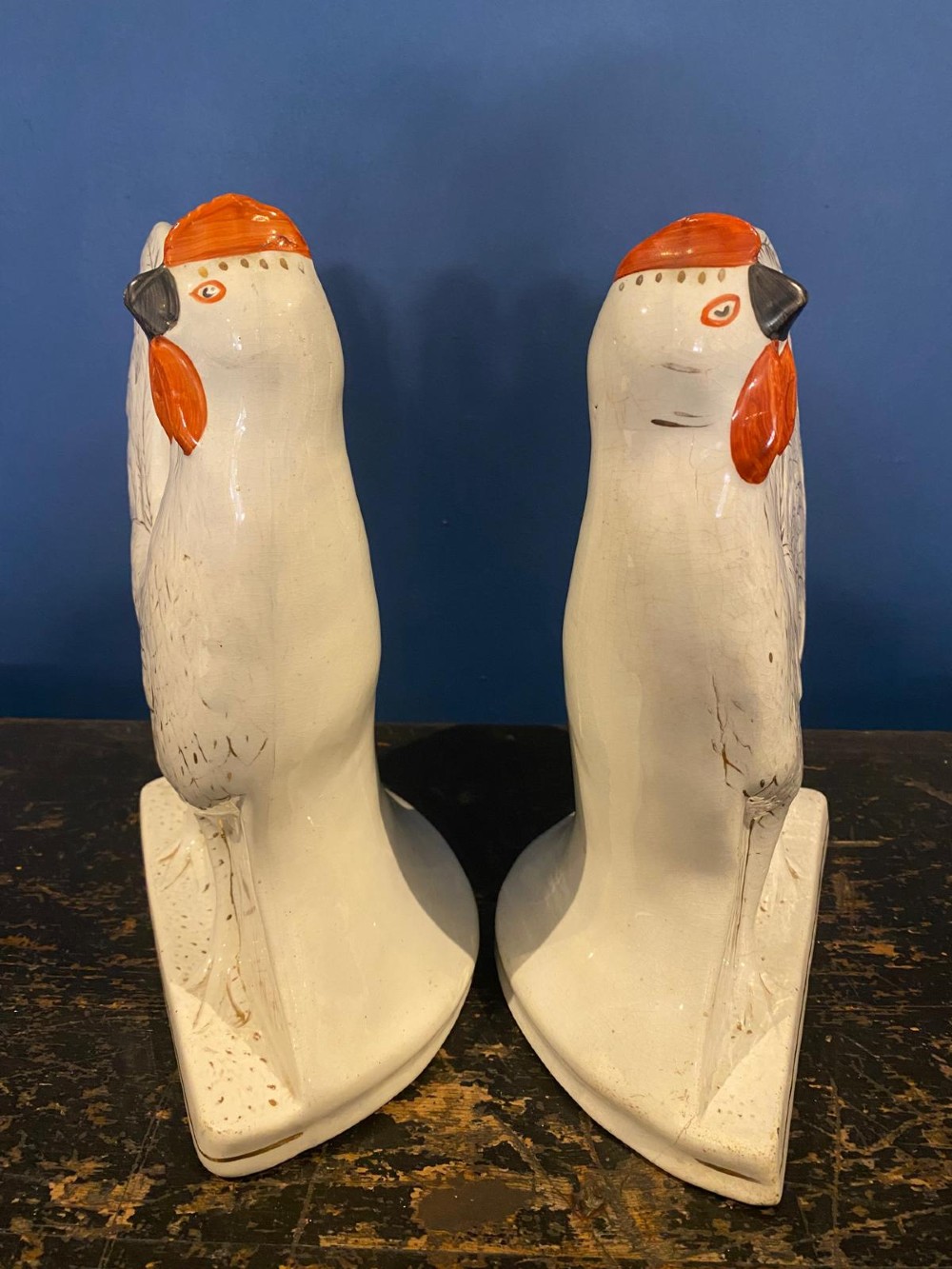 A Charming Pair of Staffordshire Cockerels, circa 1860-70 View III