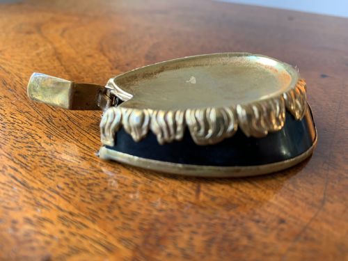 VICTORIAN BRASS AND BLACK ENAMEL HORSES HOOF VESTA CASE - ADDITIONAL PHOTO 8