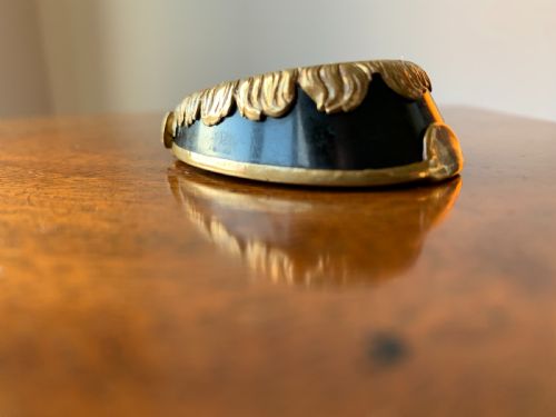 VICTORIAN BRASS AND BLACK ENAMEL HORSES HOOF VESTA CASE - ADDITIONAL PHOTO 12