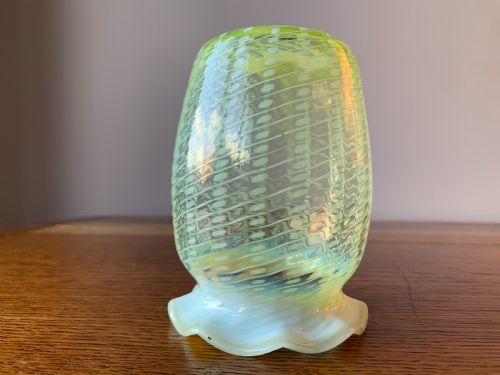 JOHN WALSH 'VASELINE' OR 'URANIUM' GLASS VASE C1890 - ADDITIONAL PHOTO 10