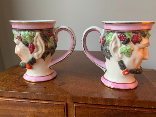STAFFORDSHIRE BACCHUS SATYR WINE CUPS CIRCA 1870 - ADDITIONAL PHOTO 6