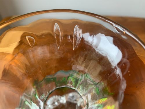 PAIR OF VICTORIAN STOURBRIDGE GREEN CLEAR GLASS VASES - ADDITIONAL PHOTO 16