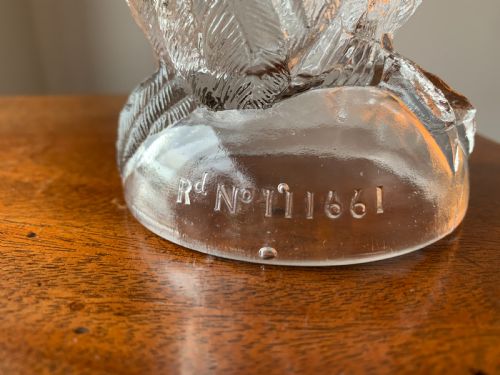 GLASS OWL TOBACCO JAR MATTHEW TURNBULL CIRCA 1888 - ADDITIONAL PHOTO 9