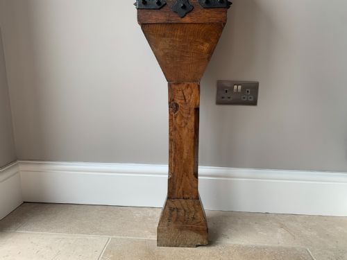 VICTORIAN GOTHIC ENGLISH OAK ALMS OR OFFERTORY BOX - ADDITIONAL PHOTO 22