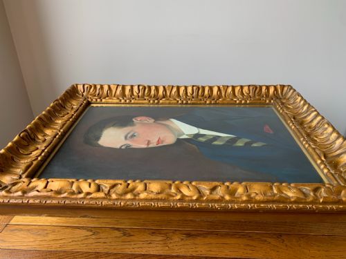 EDWARDIAN PORTRAIT OF A YOUNG MAN OIL ON BOARD UNSIGNED - ADDITIONAL PHOTO 7