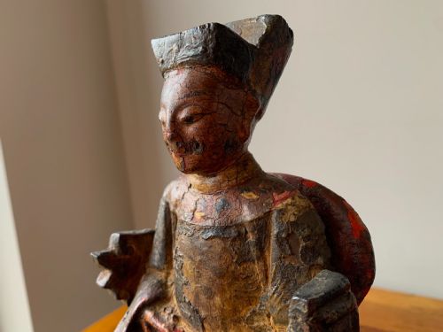 CHINESE TEMPLE FIGURE LATE MING DYNASTY 17TH CENTURY - ADDITIONAL PHOTO 2