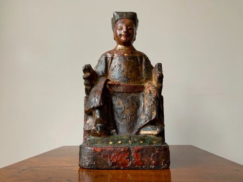 CHINESE TEMPLE FIGURE LATE MING DYNASTY 17TH CENTURY - ADDITIONAL PHOTO 8