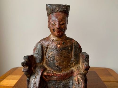 CHINESE TEMPLE FIGURE LATE MING DYNASTY 17TH CENTURY - ADDITIONAL PHOTO 11